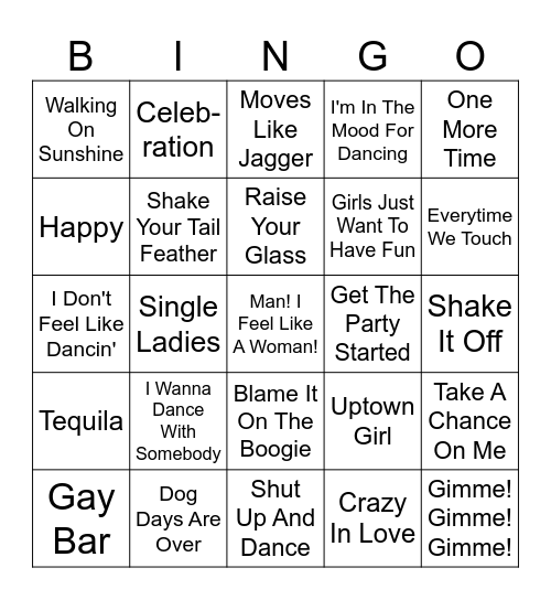 New Year Party Bingo Card