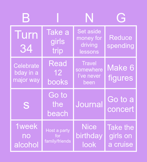 2024 vision board Bingo Card