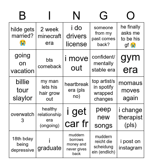 2025 bingo Card