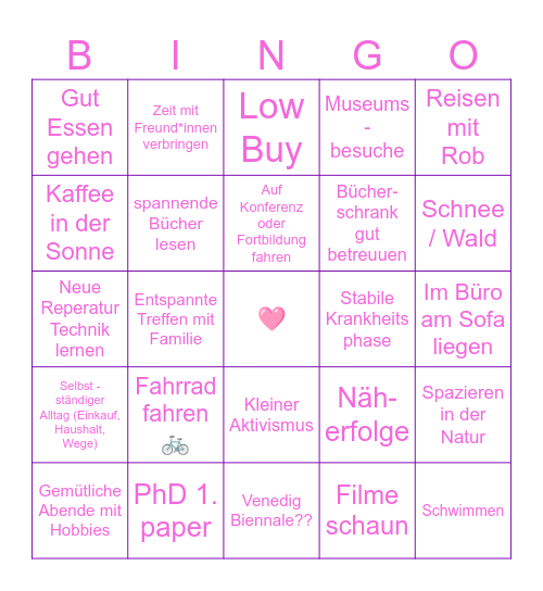 ✨ 2025 ✨ Bingo Card