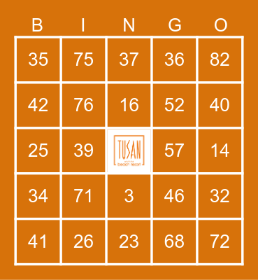 TUSAN BEACH RESORT 2025 Bingo Card