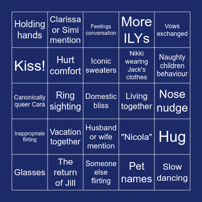 S28 Wishlist Bingo Card