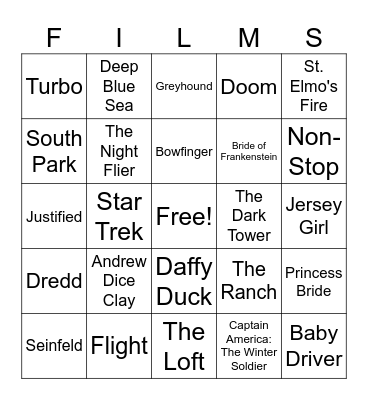 Movies_12282024 Bingo Card