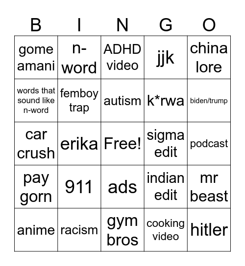 Bingo Card