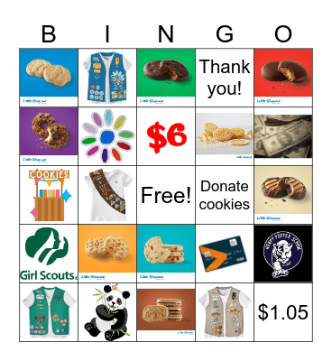 GIRL SCOUT COOKIES Bingo Card