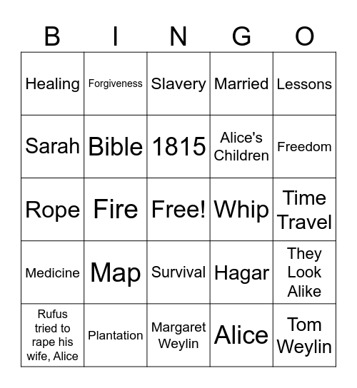 Book Club Bingo Card