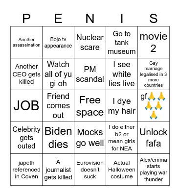 2025 bingo Card