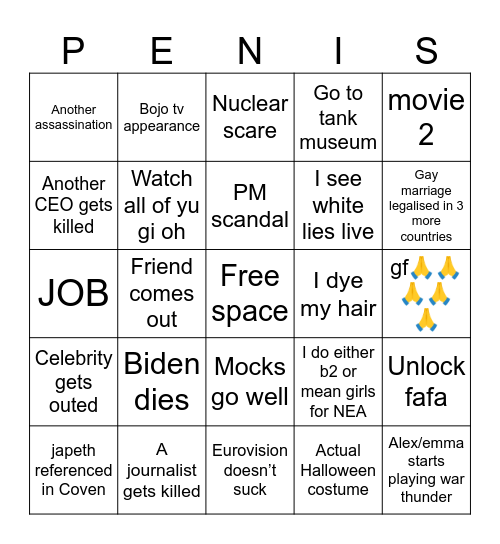 2025 bingo Card