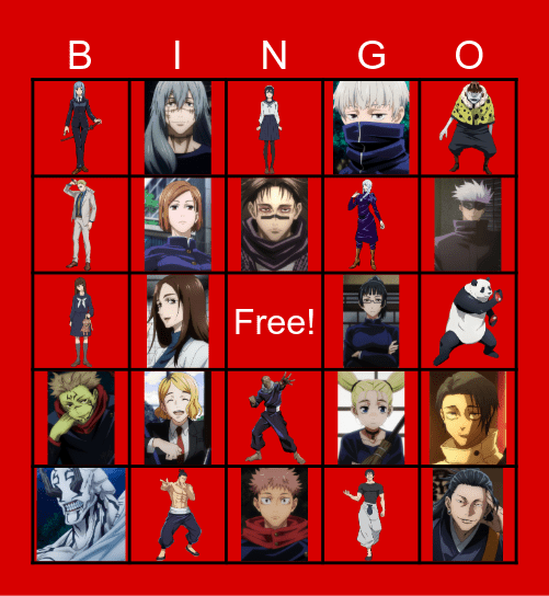 Bingo JUJUTSU Bingo Card