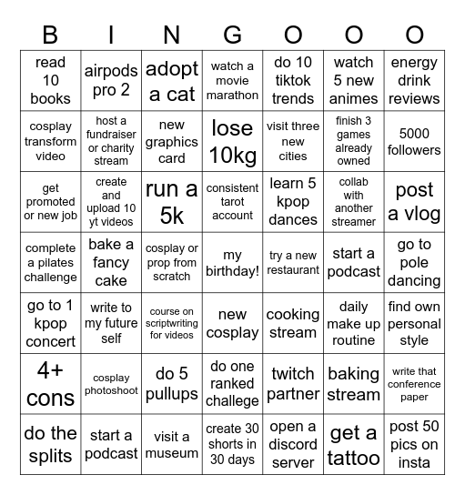 2025 bingo card Bingo Card