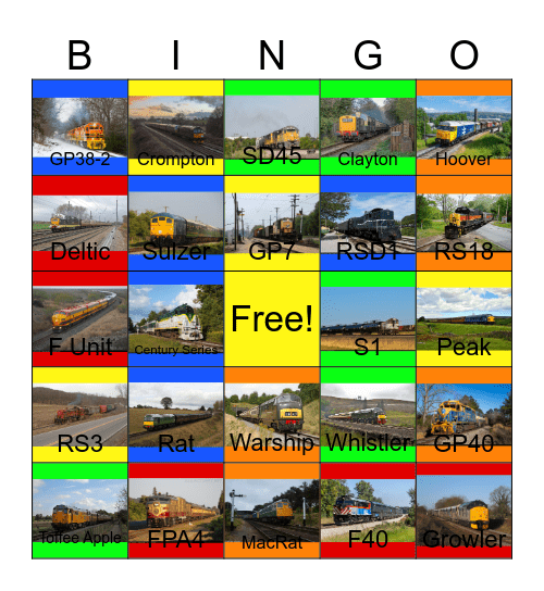 Greasy and Oily Diesel Enthusiasts Bingo Card