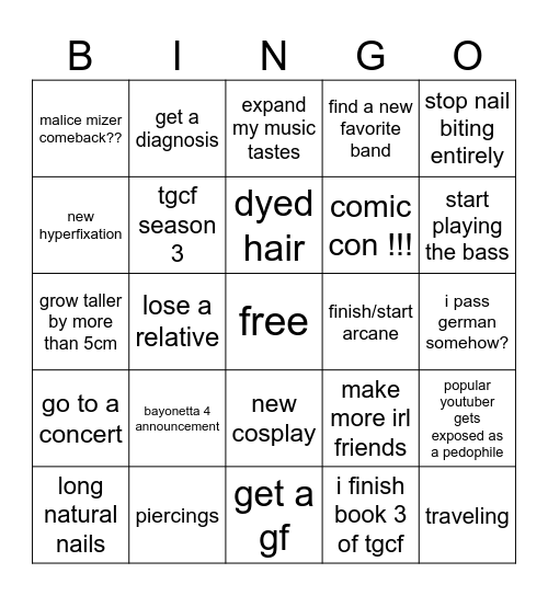 2025 bingo Card