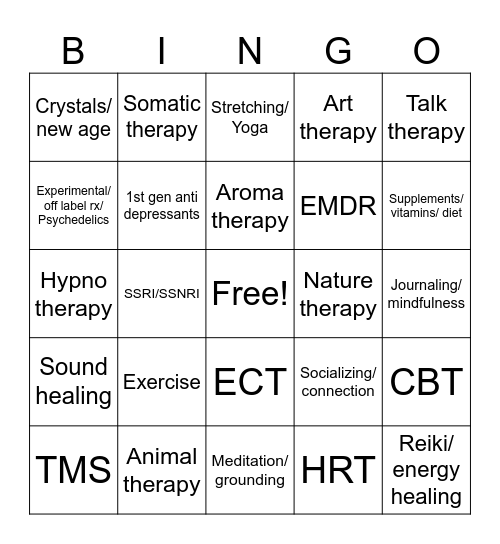 TR Desperation Bingo Card