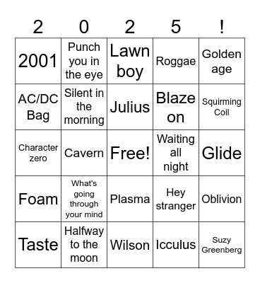 Trish MSG Bingo Card