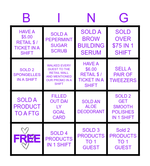 RETAIL BINGO Card