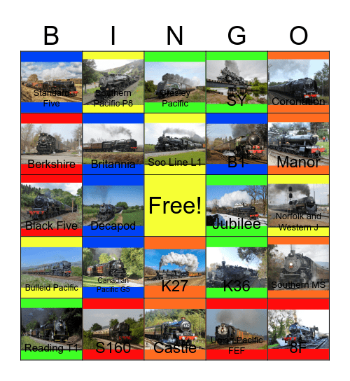 Puffing Steam Enthusiasts Bingo Card