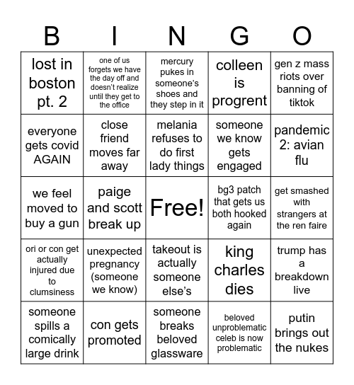 2025 bingo card Bingo Card