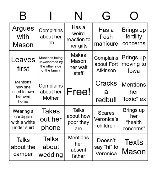 Keep the Faith Bingo Card