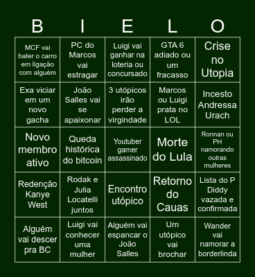 BIELO-BINGO UTÓPICO 2025 Bingo Card