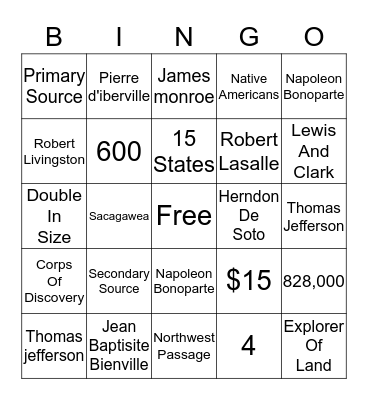 Week 5 Bingo Card