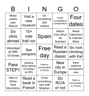 2025 Bingo Card
