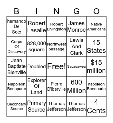 Week 5 Bingo Card