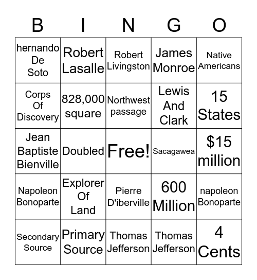 Week 5 Bingo Card