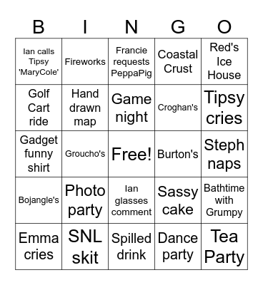 McCants 2024-2025 Bingo Card