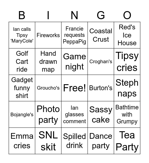 McCants 2024-2025 Bingo Card