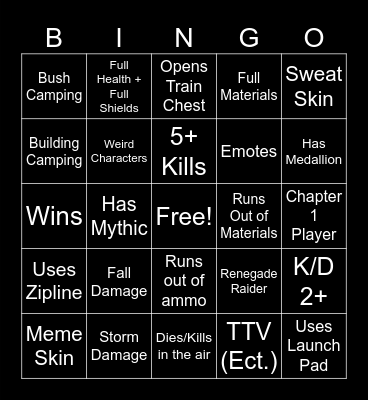 FN Bingo Card