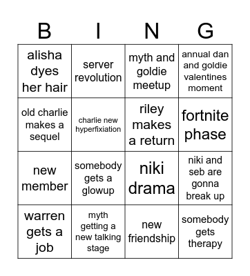 dc server 2025 bingo Card