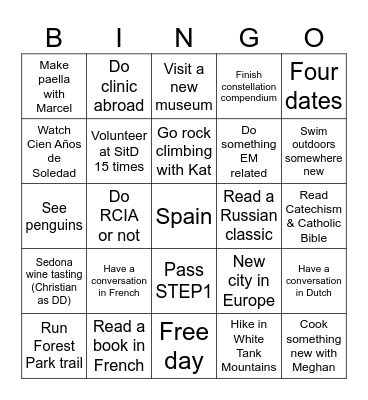 2025 Bingo Card
