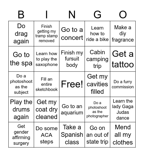 2025 Bingo Card