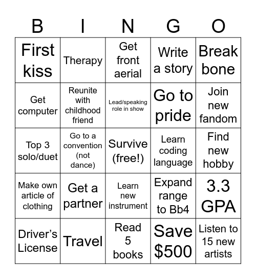 2025 Bingo Card