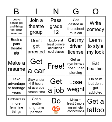 AddiDaBadi 2025 Bingo Card