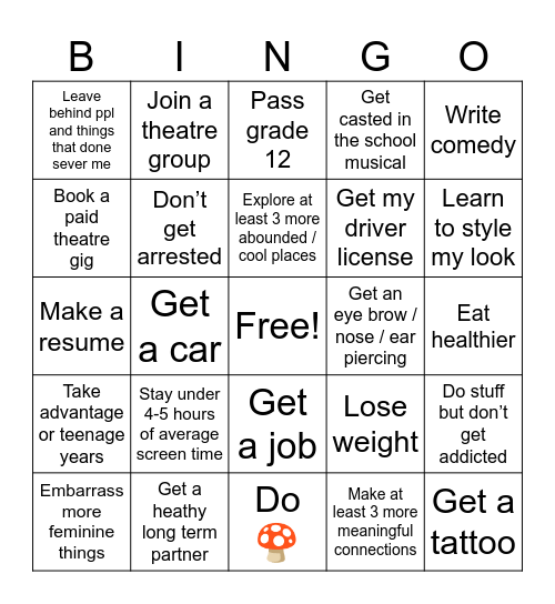 AddiDaBadi 2025 Bingo Card