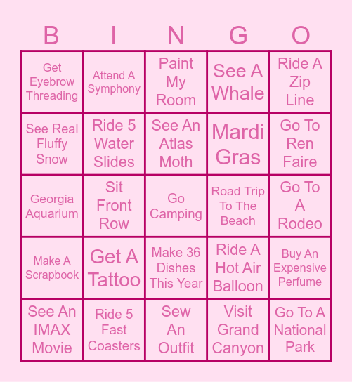 2025 BINGO Card