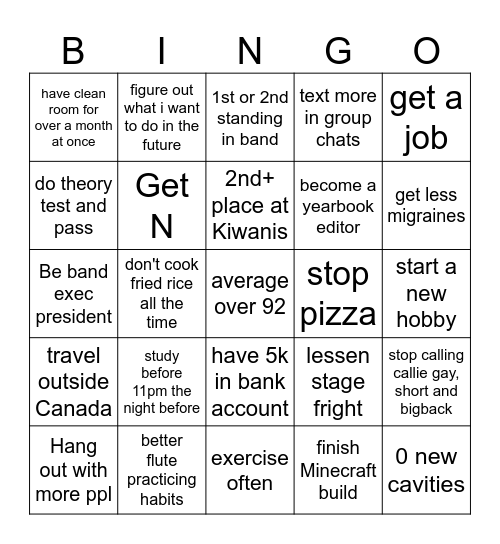 2025 Bingo Card