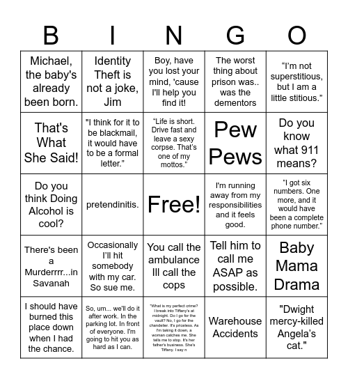 Dispatch Daily's Bingo Card