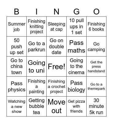 2025 bingo Card