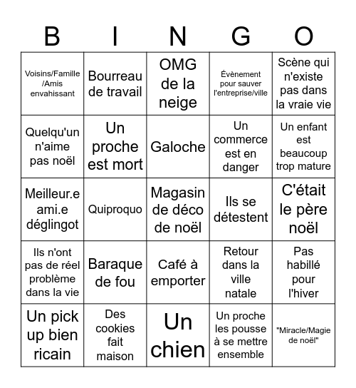 Bingo n°1 Bingo Card