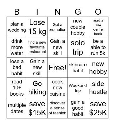 2025 Bingo Card