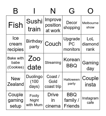 2025 Bingo Card