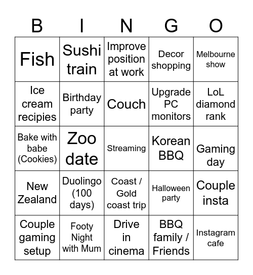 2025 Bingo Card