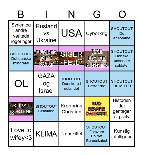 FREDDYS NYTÅRSTALE 2025 Bingo Card