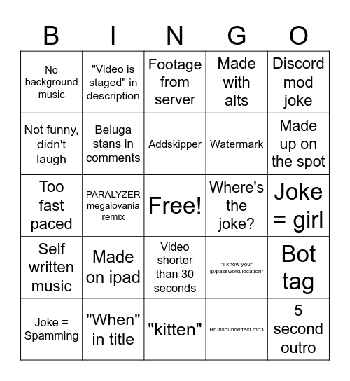 Daylight gaming bingo Card