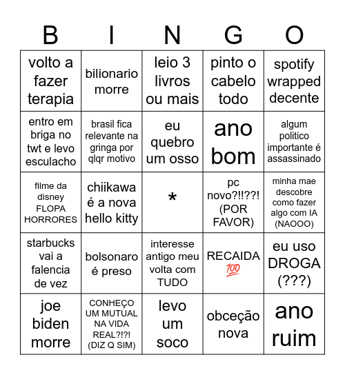 2024 Bingo Card