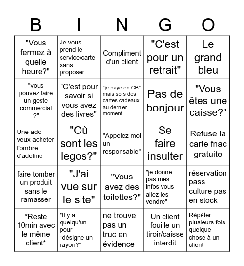 Le BINGO Bleu de janvier Bingo Card