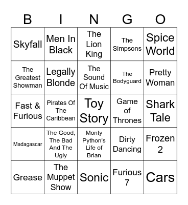 Friends Swingo Bingo Card