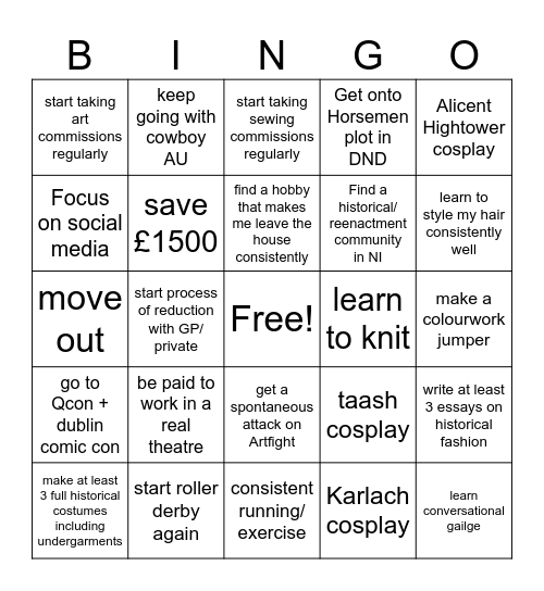 2025 Bingo Card